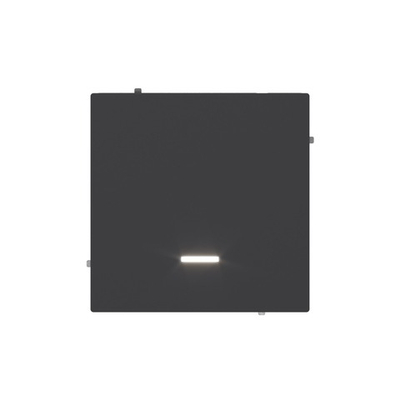 Выключатель одноклавишный с подсветкой, KANT, черный уголь