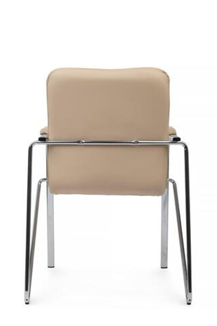 Стул Riva Самба с мягкими подлокотниками SMB-01H Хром гальв. Бежевый