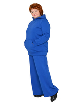 Брюки широкие из футера с начесом Элли