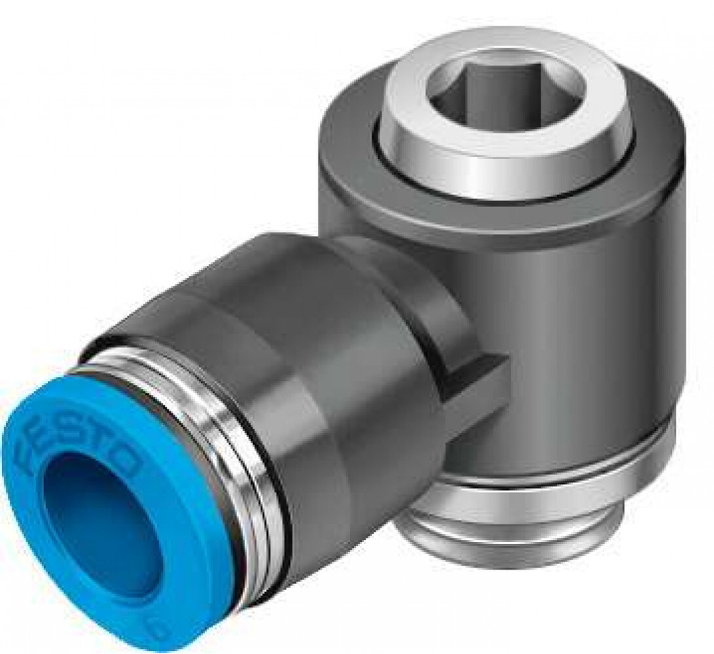 QSLV-G3/8-10-I Угловой штуцер с цанговым зажимом и резьбой