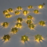 Гирлянда для дома «Золотая снежинка» 4м 20 ламп LED, 6,3 см прозр.пров.,1 реж, IP-20, Теплый белый (возможность соединения)