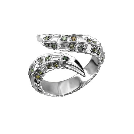 Кольцо с бриллиантом из белого золота JA-K-213334-1