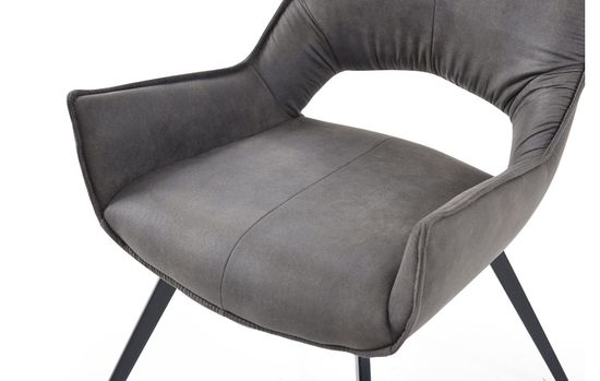 Стул DC1241 серый/черный/экокожа