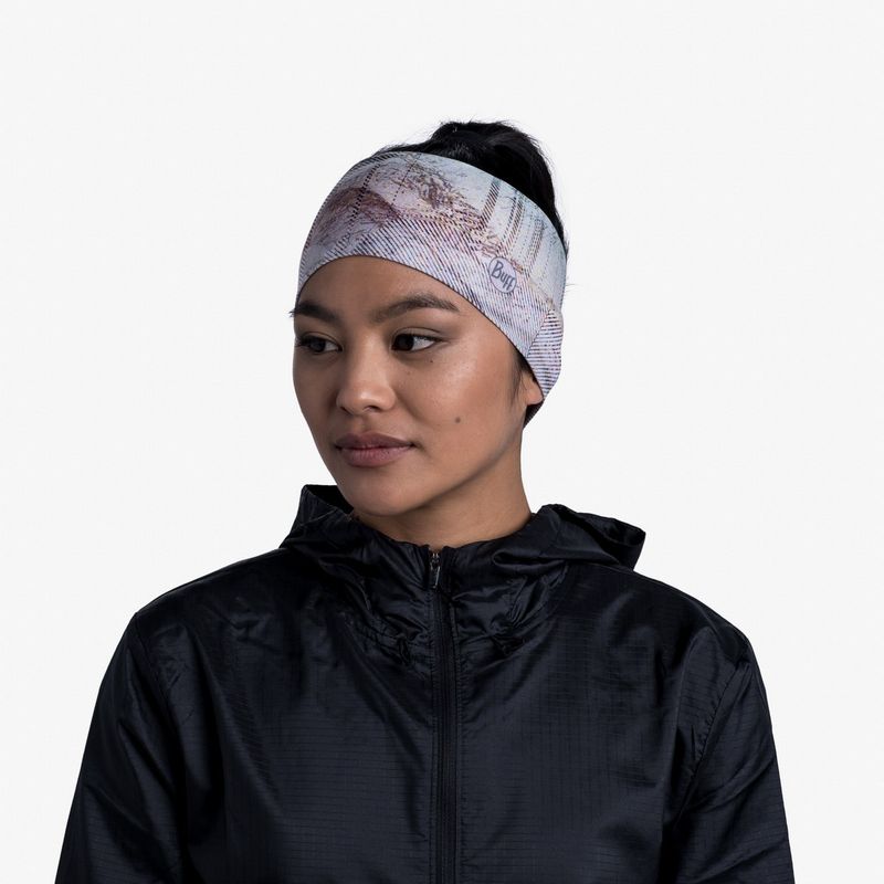 Повязка на голову спортивная Buff Headband CoolNet Pearly Blossom Фото 3