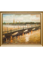 Картина маслом Троицкий мост Ильин