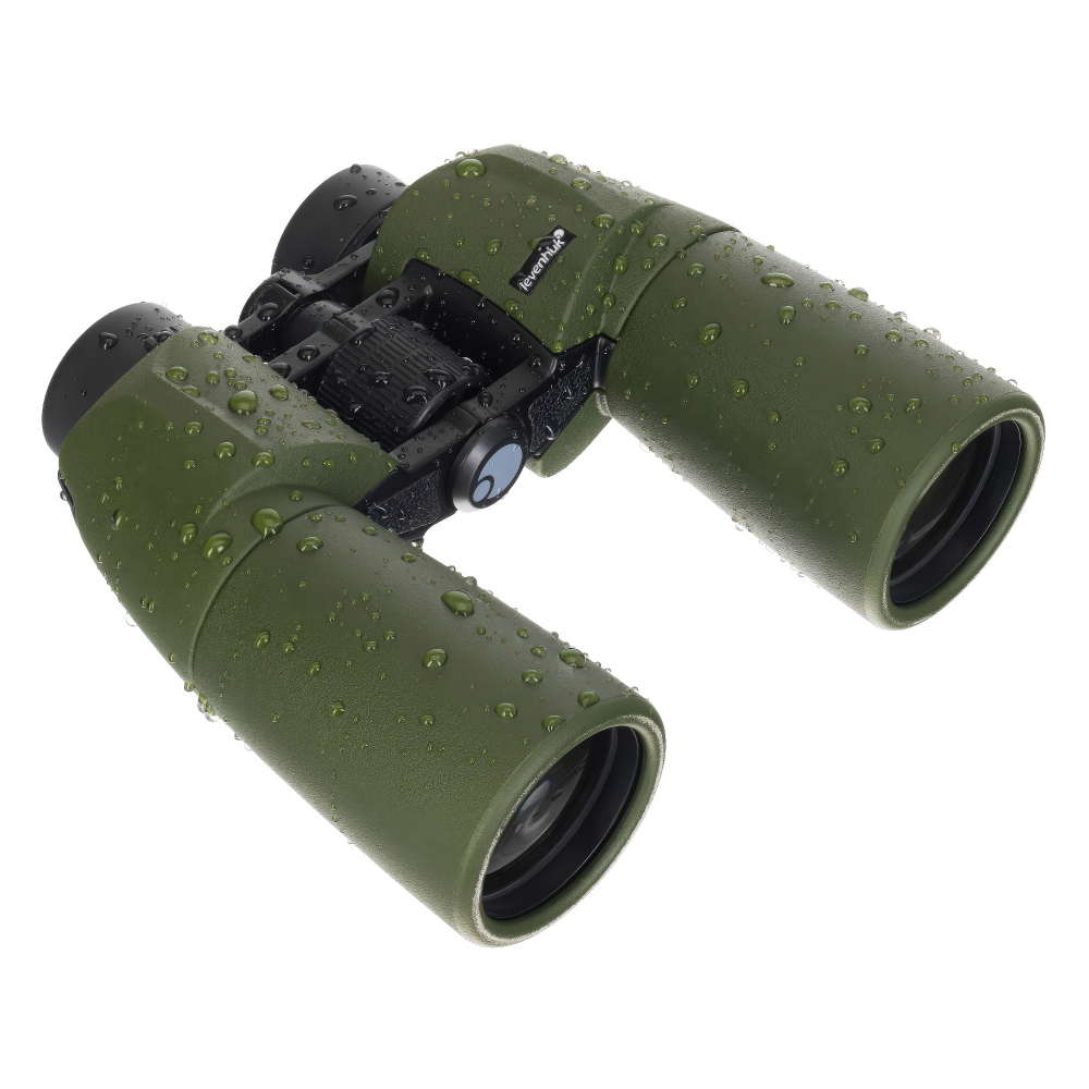 Бинокль Levenhuk Army 7x50 с сеткой - Влагозащищенный корпус с обрезиненным покрытием