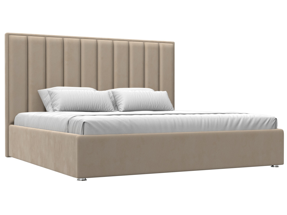 Кровать интерьерная Афродита 200, Бежевый, Велюр, 120602