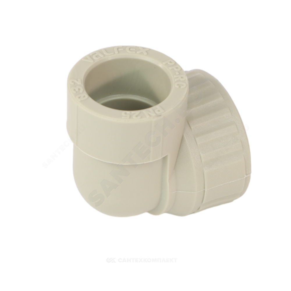 Угольник PP-R комбинированный серый Дн 20х3/4" ВР VALFEX 10125120Г