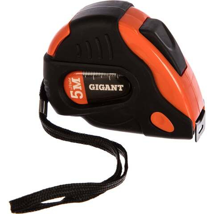 Рулетка Gigant 5x19мм, обрезиненная с автостопом GWA61123