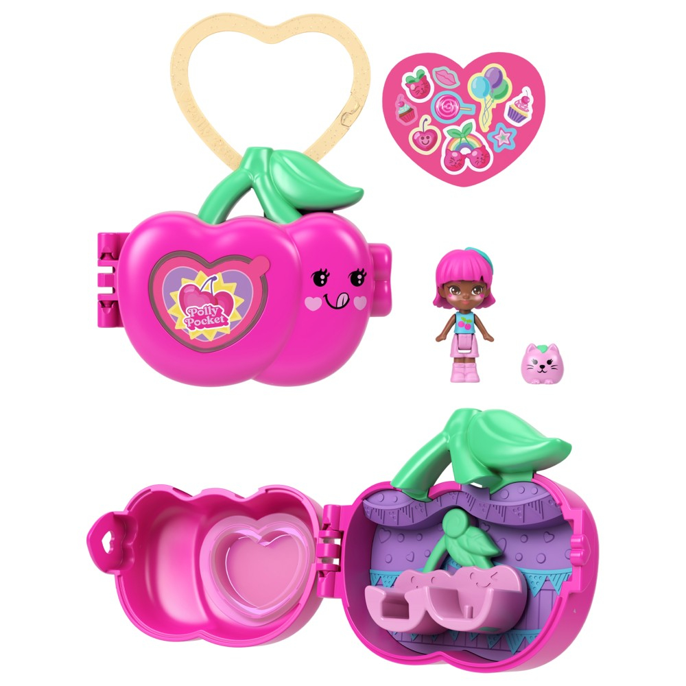 Polly Pocket - Фруктовый сюрприз ВИШНЯ Компактный набор JKC90