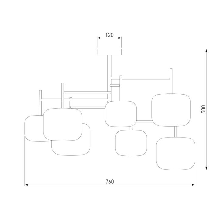 Потолочная люстра Eurosvet Jar 70128/7 золото