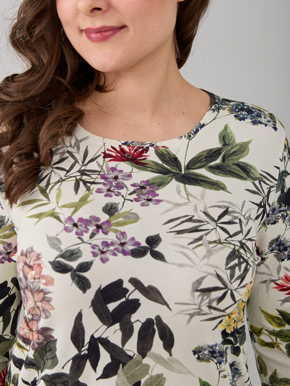 Лонгслив ЛНв-306/молоко-акварельгортензия