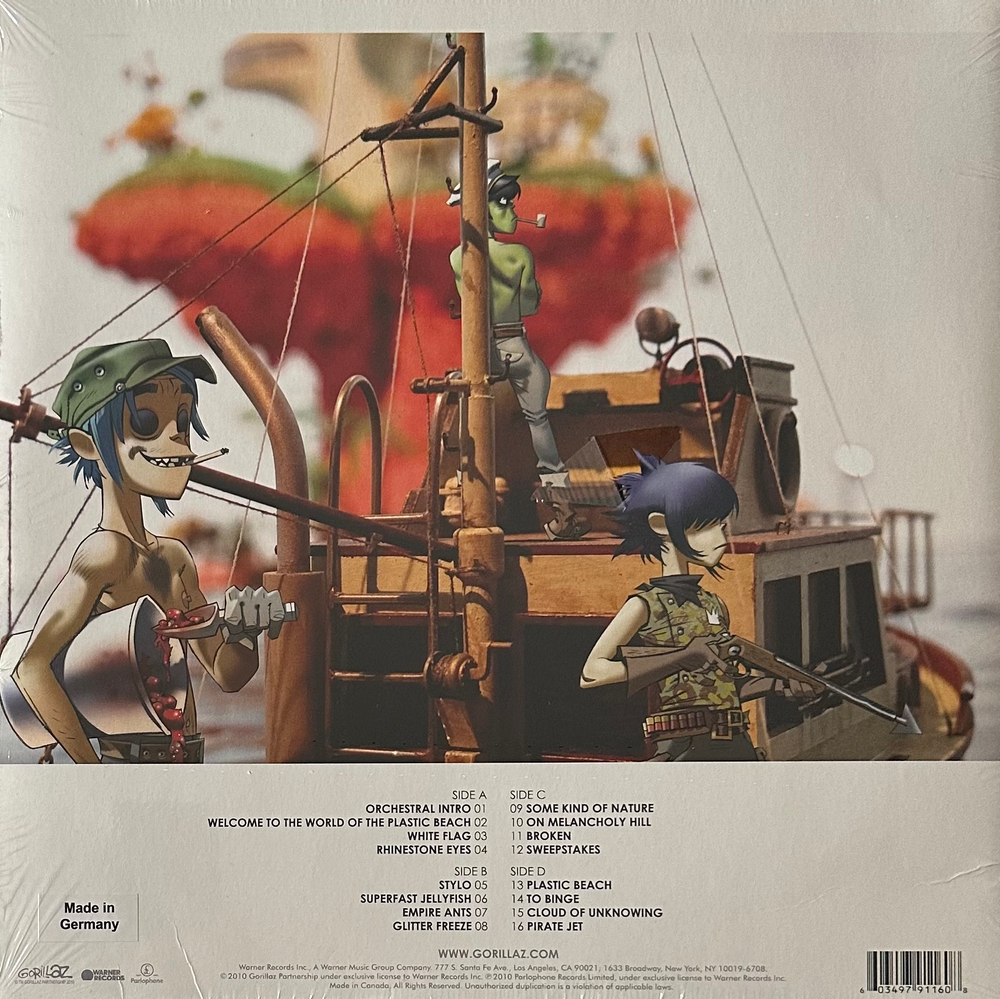 Gorillaz ‎– Plastic Beach 2LP (Германия 2019г.)