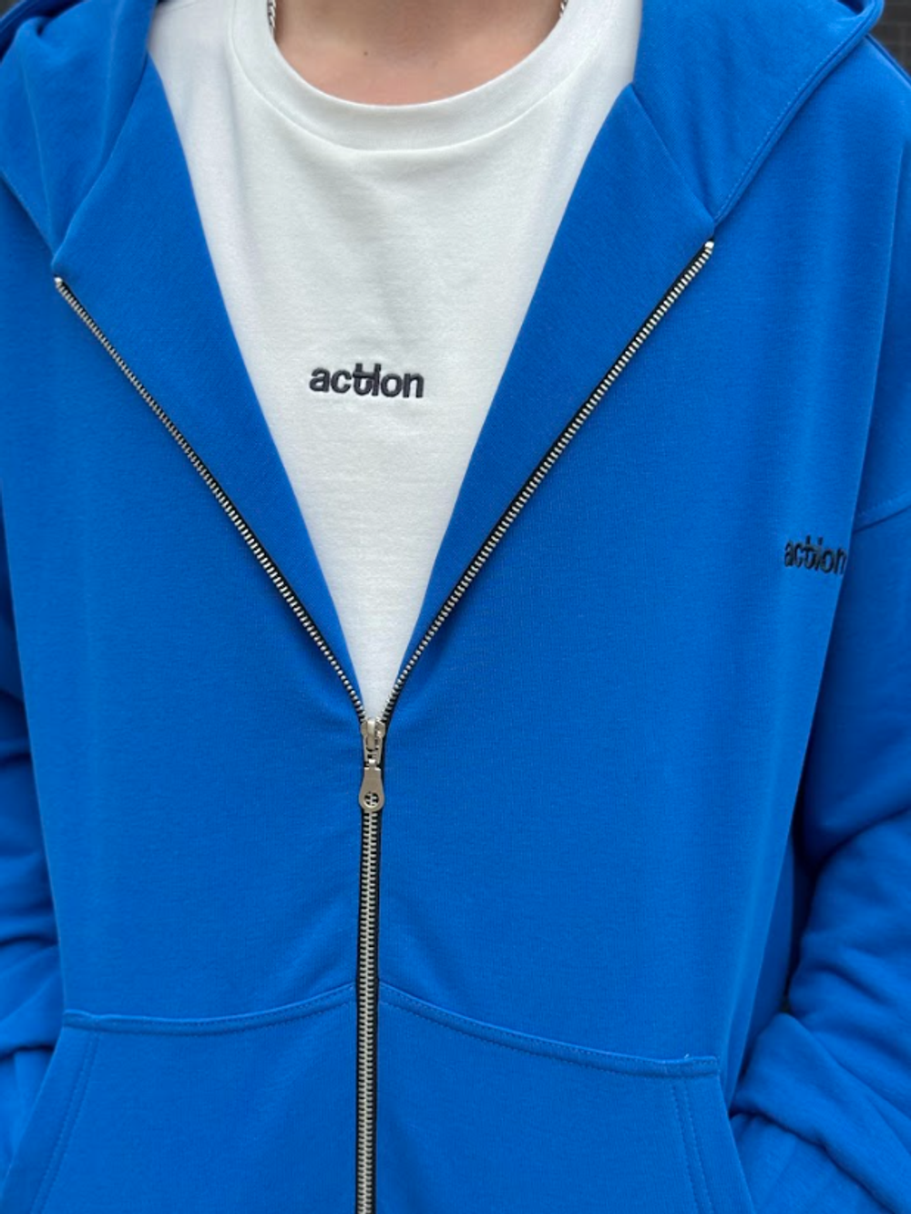 Толстовка ярко-синяя