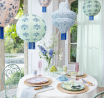 Тарелки пастельные маленькие "Винтаж с растительным орнаментом" 8 шт.