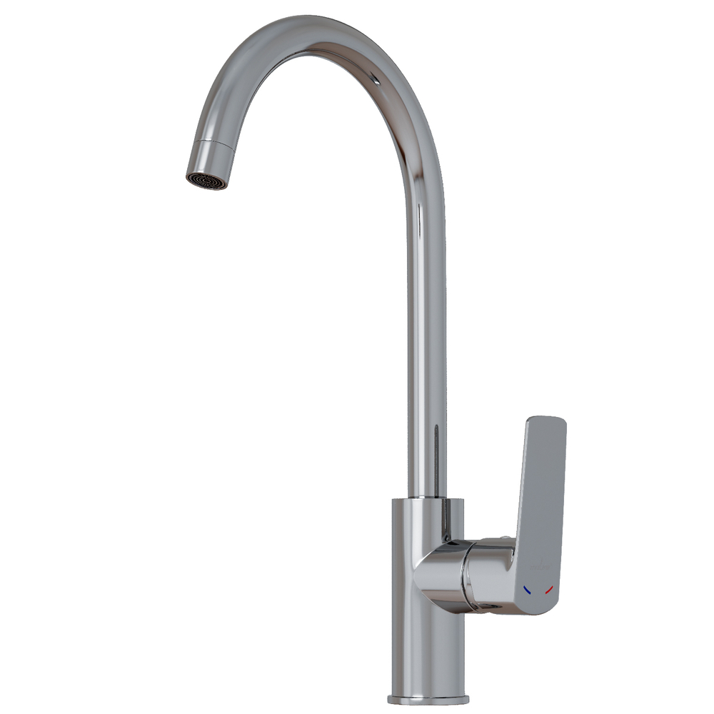 Смеситель для кухни 35k MIXLINE ML15-031 высокий излив б/отв боковая п/гайку (без подводки)