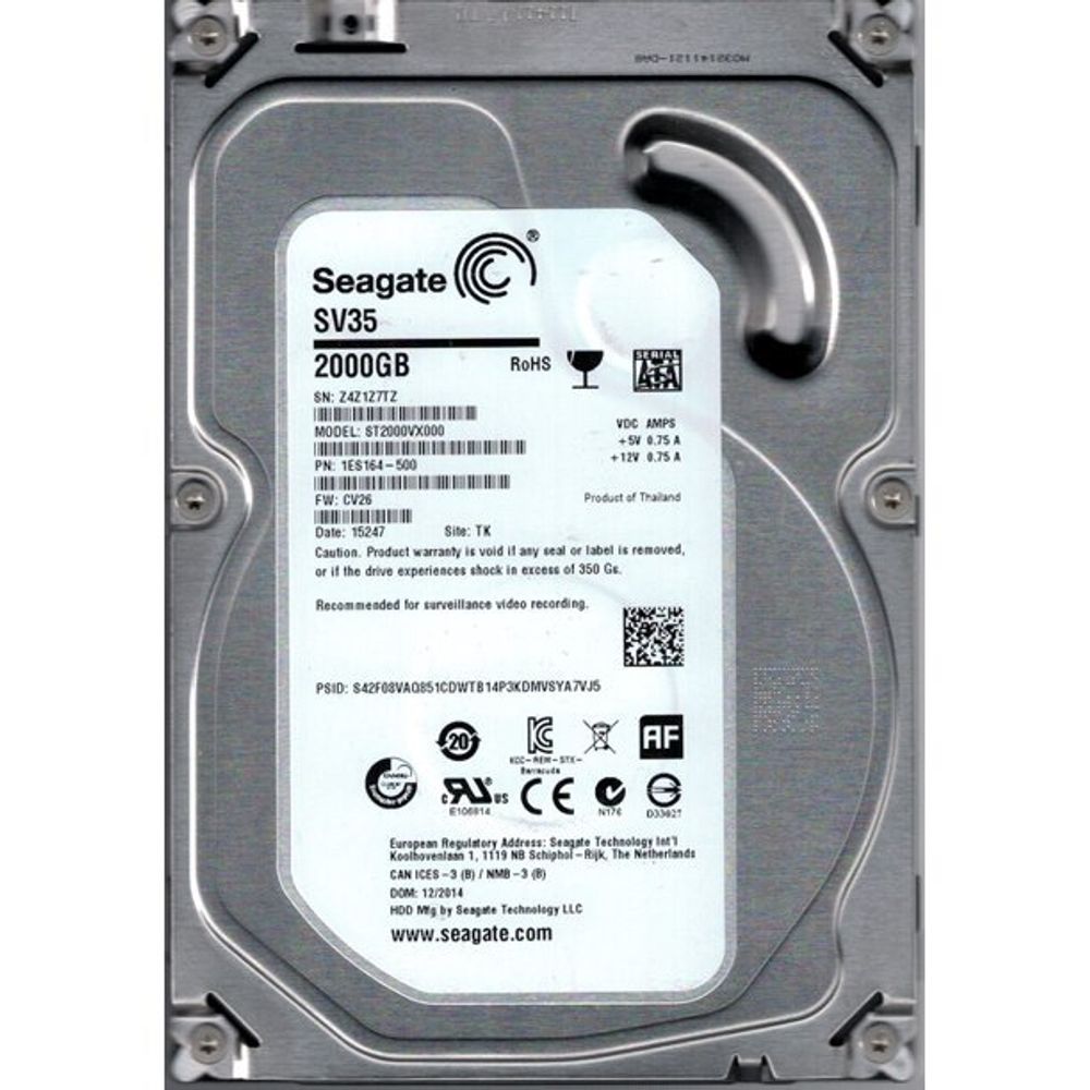 Жесткий диск Seagate SV35 2TB SATA 3.5&quot; 6Gb/s 7200rpm 64Mb 1ES164-500