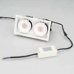 Светильник CL-SIMPLE-S148x80-2x9W Day4000 (WH, 45 deg) (Arlight, IP20 Металл, 3 года) 028150
