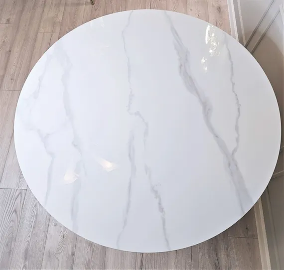 Стол Yoda Ø135 см, черный керамогранит