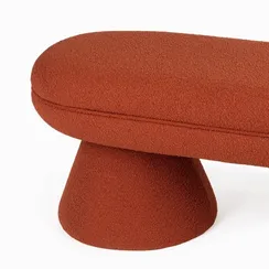 Банкетка Zuma 120х45 см, оранжевое букле