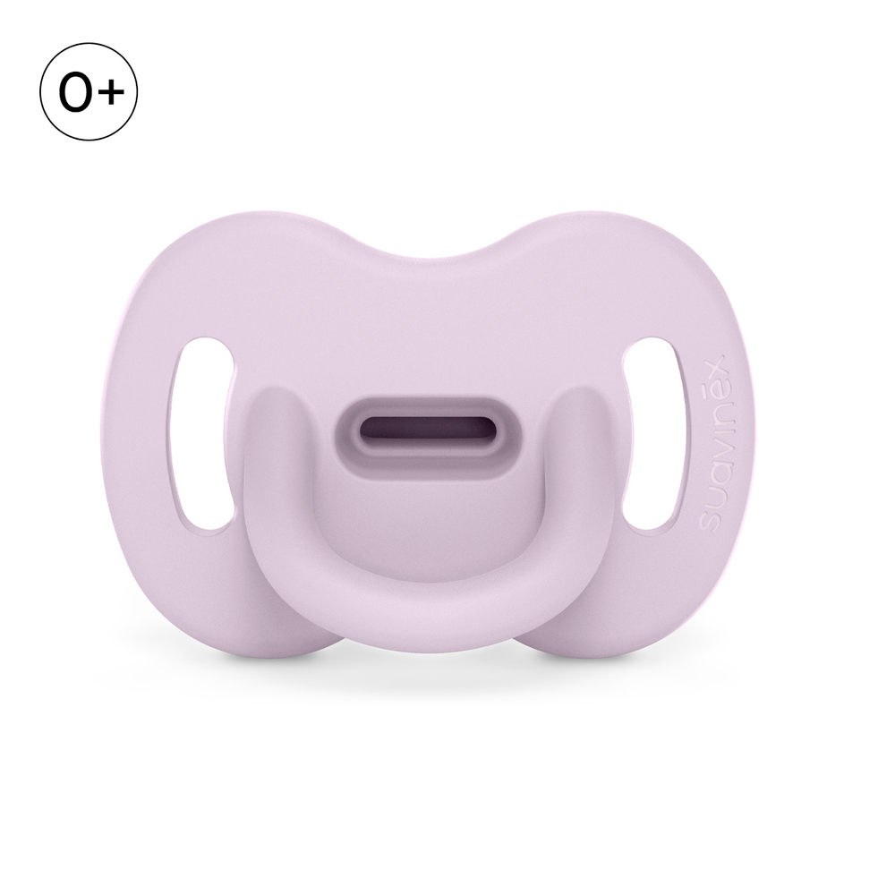 Пустышка силиконовая Suavinex Colour Essence нежно-сиреневый, 0-6 мес