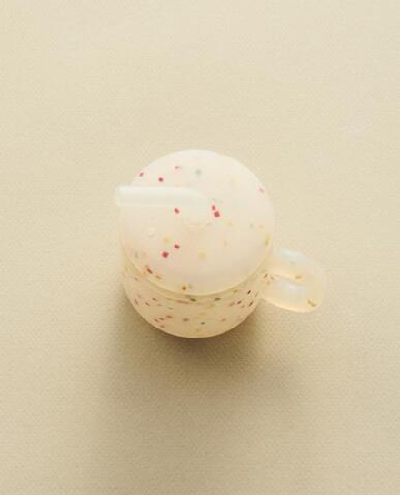 ZARA HOME ДЕТСКИЙ СТАКАН С СОЛОМИНКОЙ ИЗ СИЛИКОНА «КОНФЕТТИ», РАЗНОЦВЕТНЫЙ