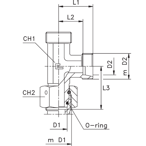 Соединение PNL DS06 М14х1.5 DL06 М12х1.5(корпус)