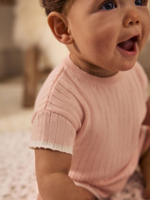 Вязаная футболка и шорты в комплекте для малышей Next AA8-205, Розовый