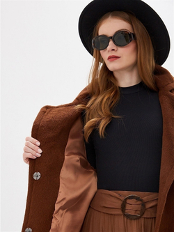 Пальто женское тедди чебурашка, SilverFox (арт. S956cz)