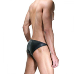 Мужские трусы-слипы с металлическим декором по бокам (Размер: L-XL) (Цвет: черный)