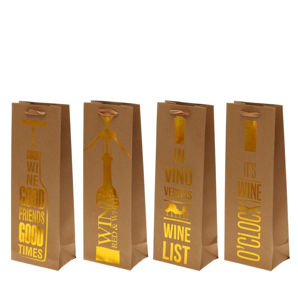 GAEM Пакет подарочный (бумага 300г/м2, блок 12шт), L12,5 W8,5 H36 см, 4в.