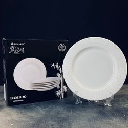 Lenardi 140-138 Набор из 6 тарелок 19,5см BAMBOO в под.уп.(х8)Фарфор