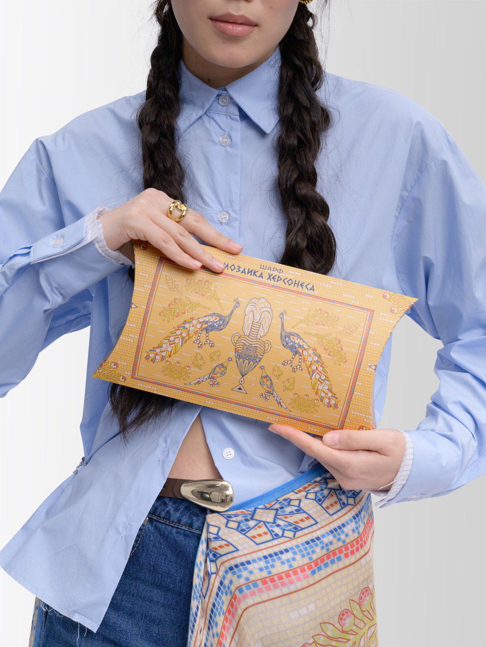 Палантин «Мозаика Херсонеса» 100% вискоза