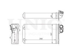 Радиатор отопителя UNIO RAD-20063