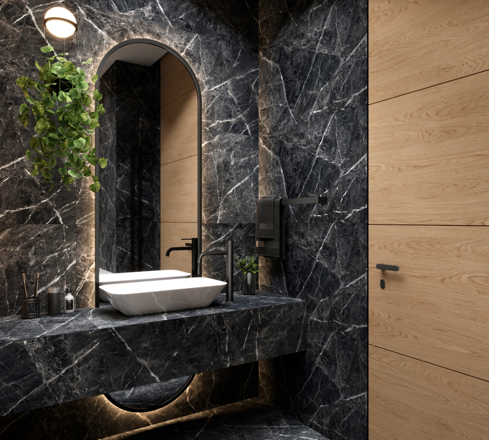 Керамогранит, Arcadia Ceramica, CASSERO NERO, 1200x600 мм, карвинг