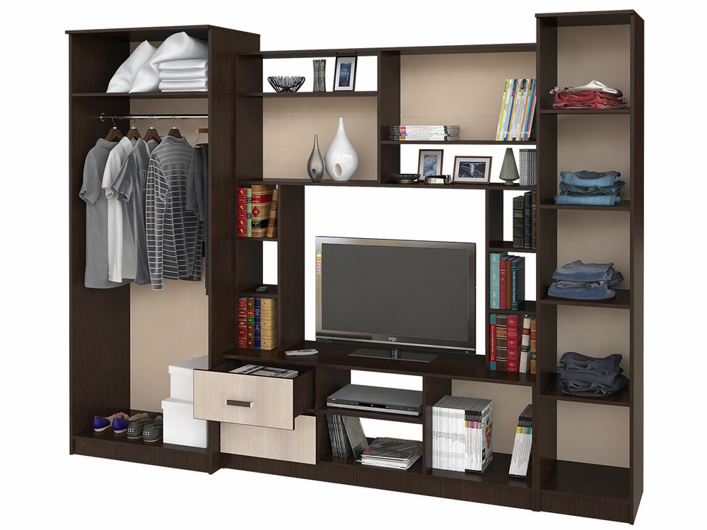 Стенка в гостиную Флора, венге