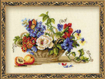 "Натюрморт с персиком"-864 вышивка