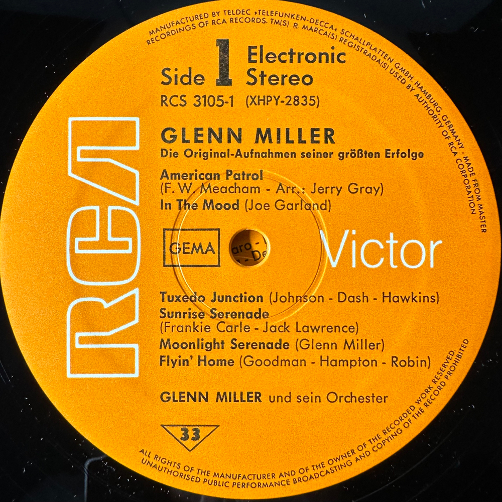 Glenn Miller ‎– Die Originalaufnahmen Seiner Größten Erfolge 2LP (Германия)