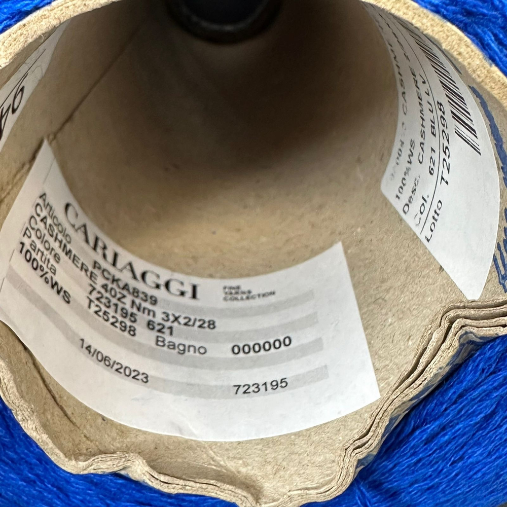 CASHMERE, Art. PCKA839 - CARIAGGI; 100% кашемир; 466м/100гр; col. 723195, цвет: ярко синий; S723
