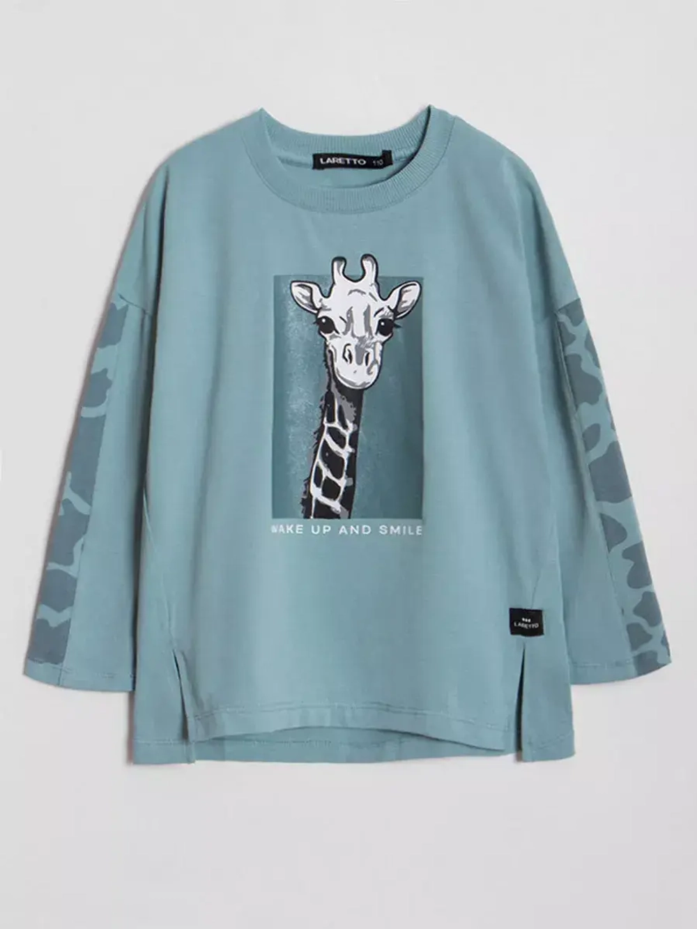 Зеленый костюм для девочки на весну с леггинсами