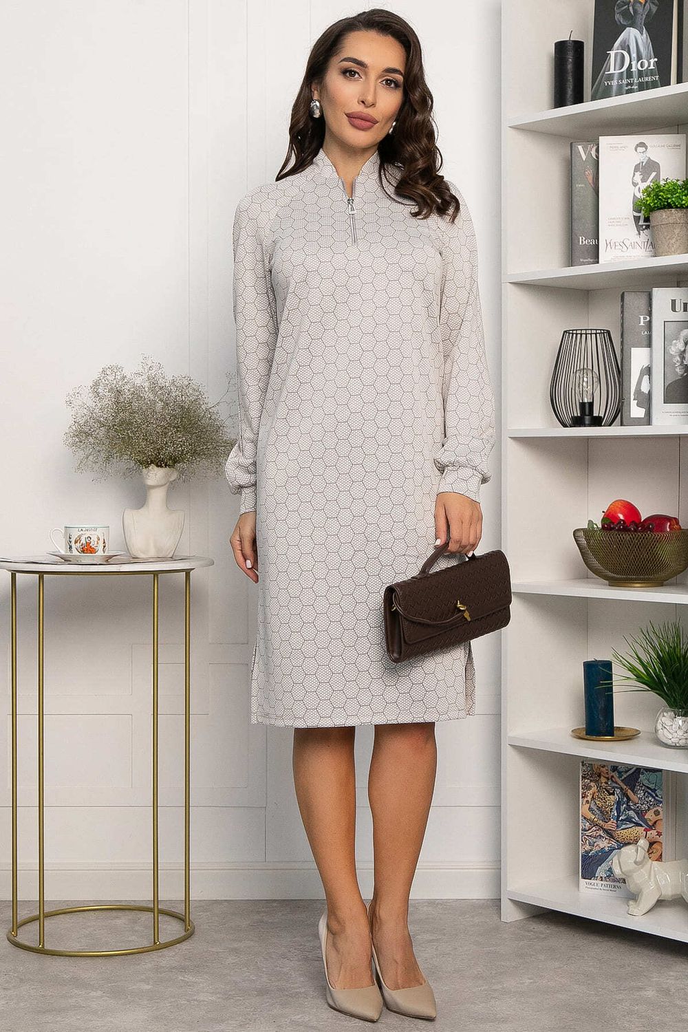 Платье Изящный образ (бежевое) П13750-19М LT Collection