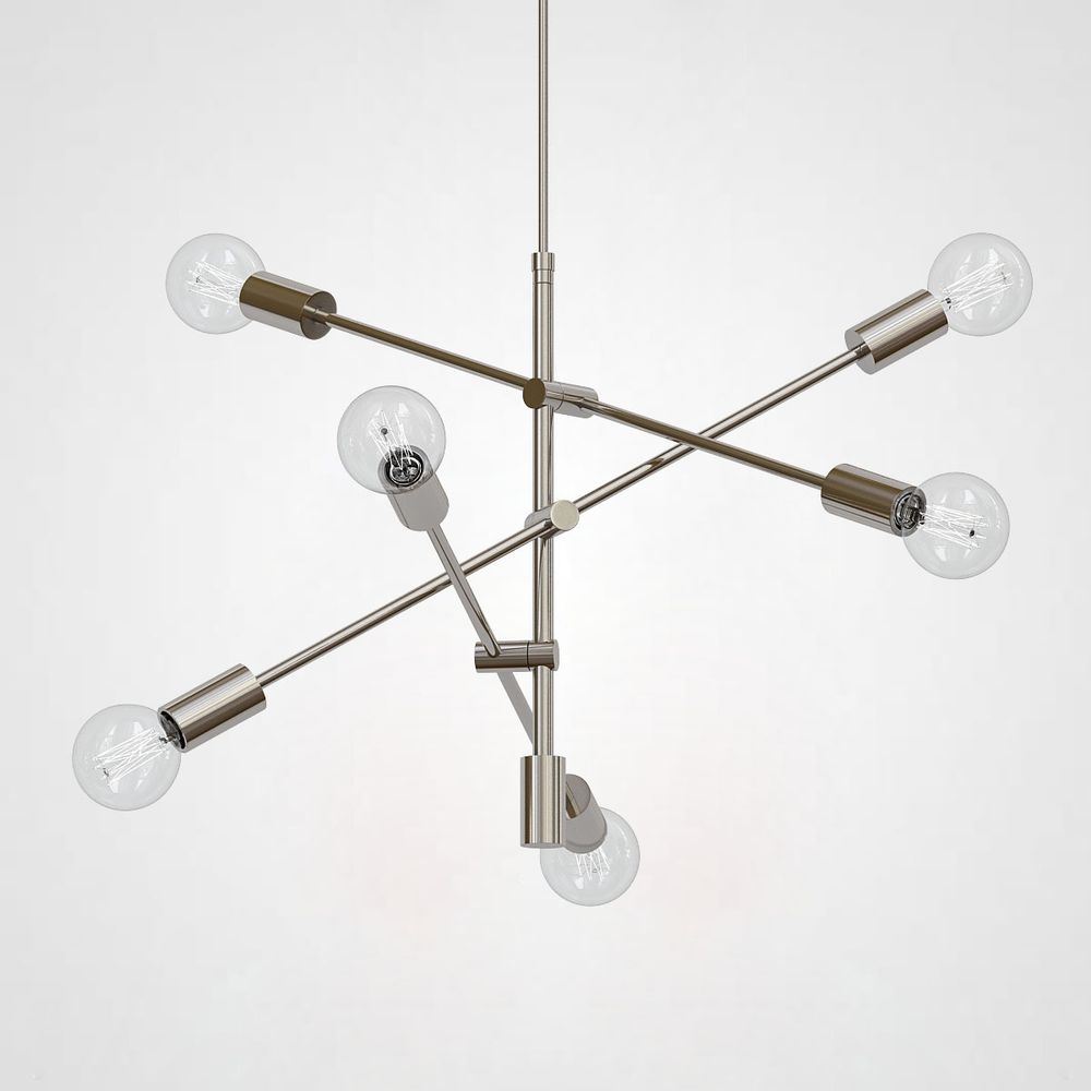Люстра На Штанге Mobile Chandelier - Large 6 Хром By Imperiumloft