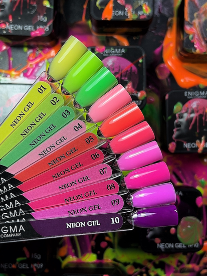 Гель для наращивания ENIGMANIC NEON gel 10 15g.