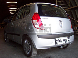 Оцинкованный фаркоп на Hyundai i10 2008-2013 (без электрики), Galia H075C