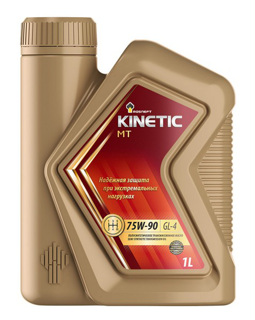 Трансмиссионное масло Rosneft Kinetic MT 75W-90 GL-4, полусинтетическое, 1 л