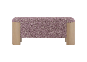 Банкетка Lagom 100 см (пыльная роза мех, натуральный дуб)