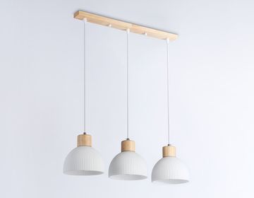 Подвесной светильник со сменной лампой 3*Е27 TR83135/3 LW/FR светлое дерево/белый матовый Loft Ambrella
