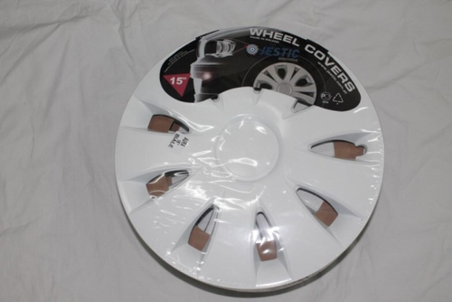 Колпак колеса R15 Аура белая (в мешке 5 упак) (JESTIC)