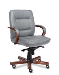 Кресло для руководителя Senator B серая кожа