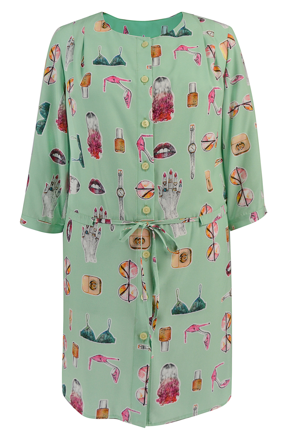 Туника 1590АП, салатовые губы #176СГ201590АП